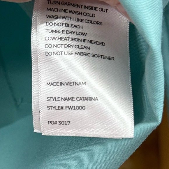 Figs Sea Glass Small Catarina Small Petite Kade Pants GUC - Picture 6 of 8